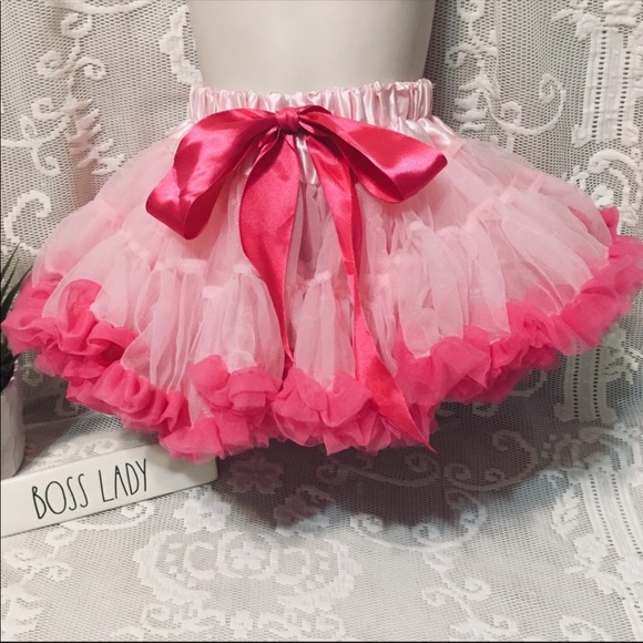 Gorgeous pink girls frilly elastic waist tutu - Picture 1 of 8